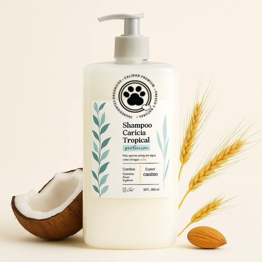 Shampoo para perros: avena, coco y almendras- 1 litro